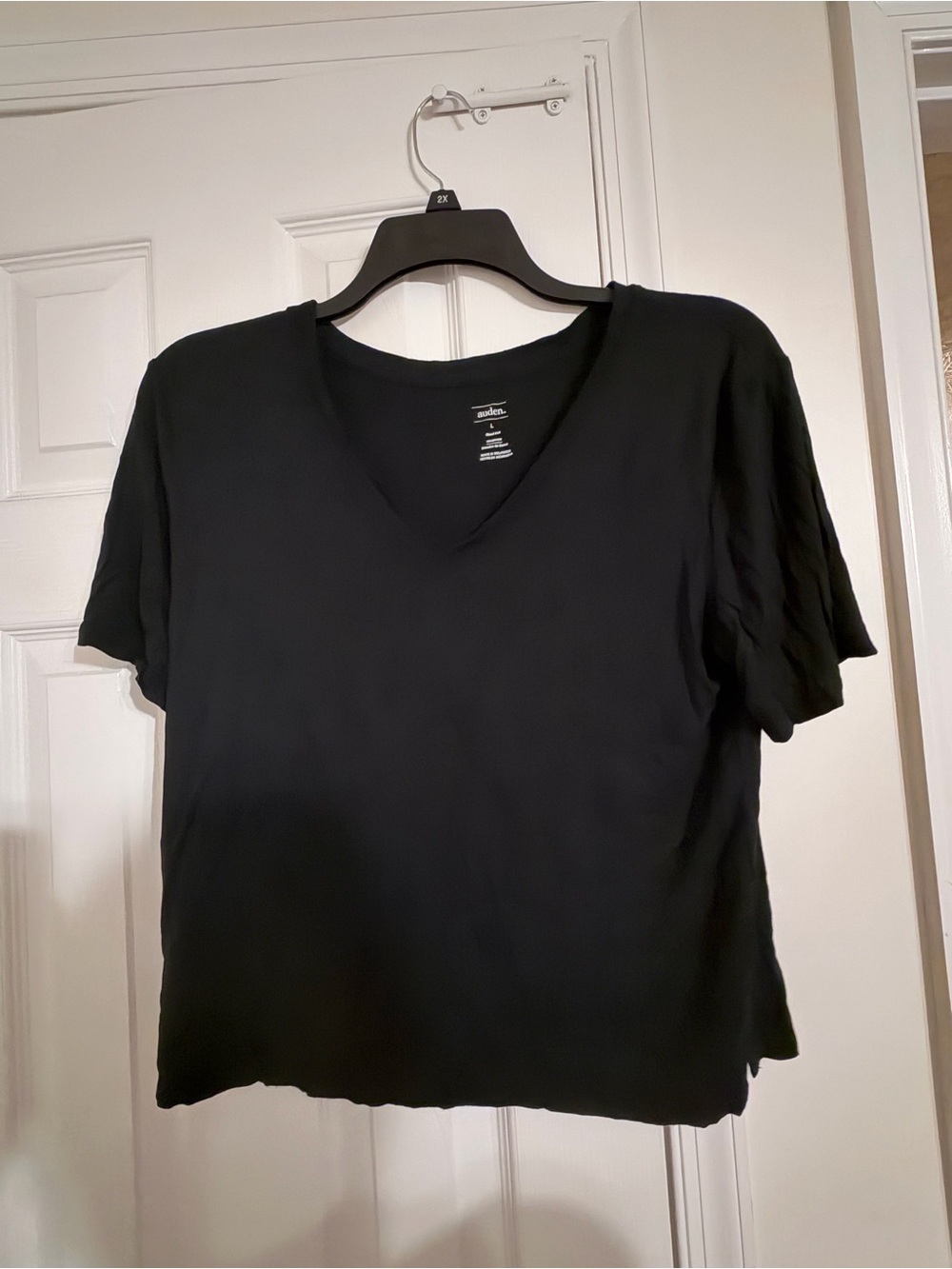 Auden Black V-Neck Short Sleeve Tee